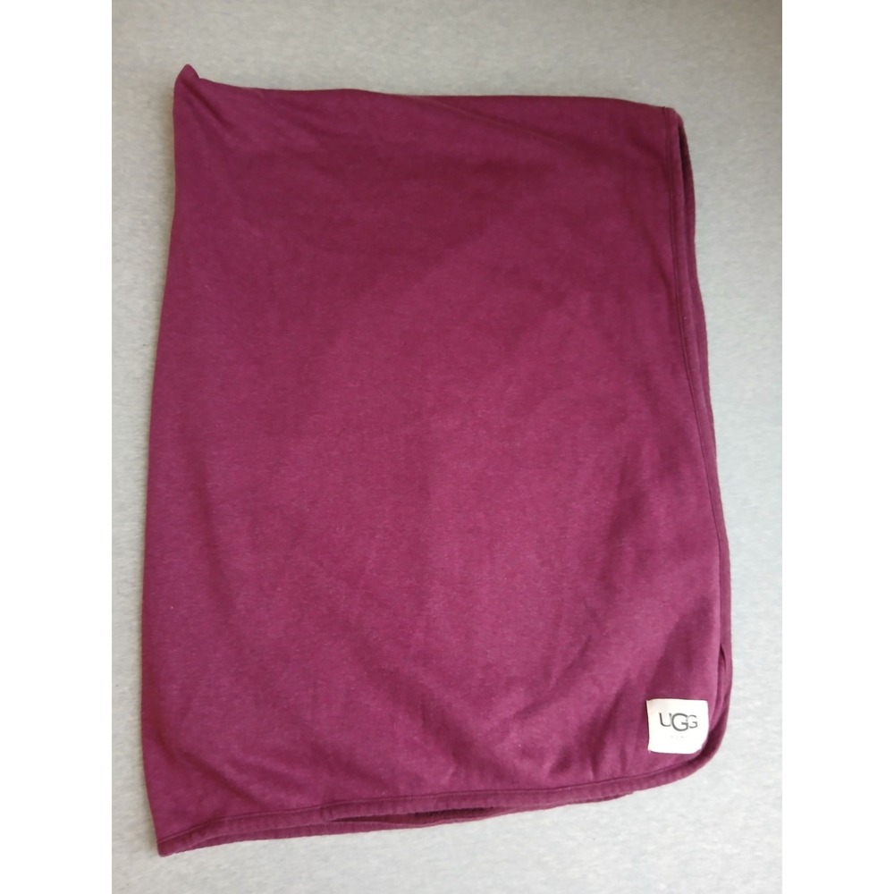 Ugg Home Decor Blanket Large Plush Burgundy Maroon 50x70